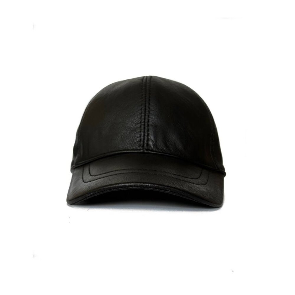 Genuine Lambskin Leather Baseball Cap – Premium Adjustable Hat - Picture 3 of 7